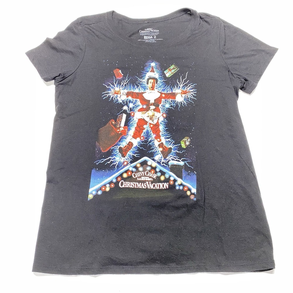 National Lampoon's Christmas Vacation Ladies T-Shirt Size 2 Chevy Chase